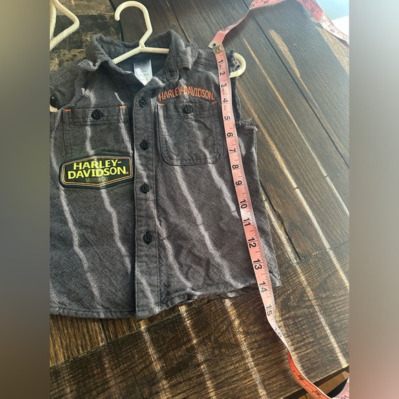 Toddler Harley Davidson Cut Off Vest~ Size 2T~ Like NEW - Picture 5 of 5